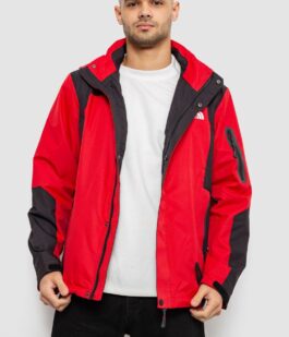 Ветровка мужская с принтом 244R2512, цвет Красный