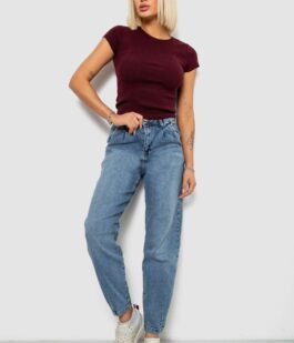 Джинсы женские однотонные Balon, цвет синий, 244R00270