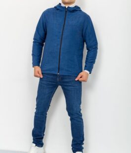 Ветровка  мужская на молнии, цвет синий, 131R3009