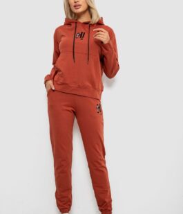 Спортивный костюм женский двухнитка, цвет терракотовый, 214R1419-003