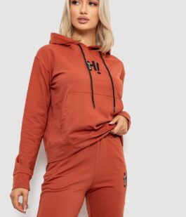 Спортивный костюм женский двухнитка, цвет терракотовый, 214R1419-003