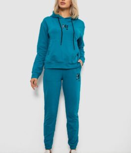 Спортивный костюм женский двухнитка, цвет бирюзовый, 214R1419-003