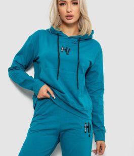 Спортивный костюм женский двухнитка, цвет бирюзовый, 214R1419-003