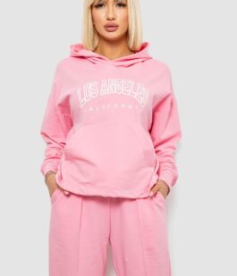 Спортивный костюм женский с принтом, цвет светло-розовый, 244R1063AG