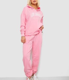 Спортивный костюм женский с принтом, цвет светло-розовый, 244R1063AG
