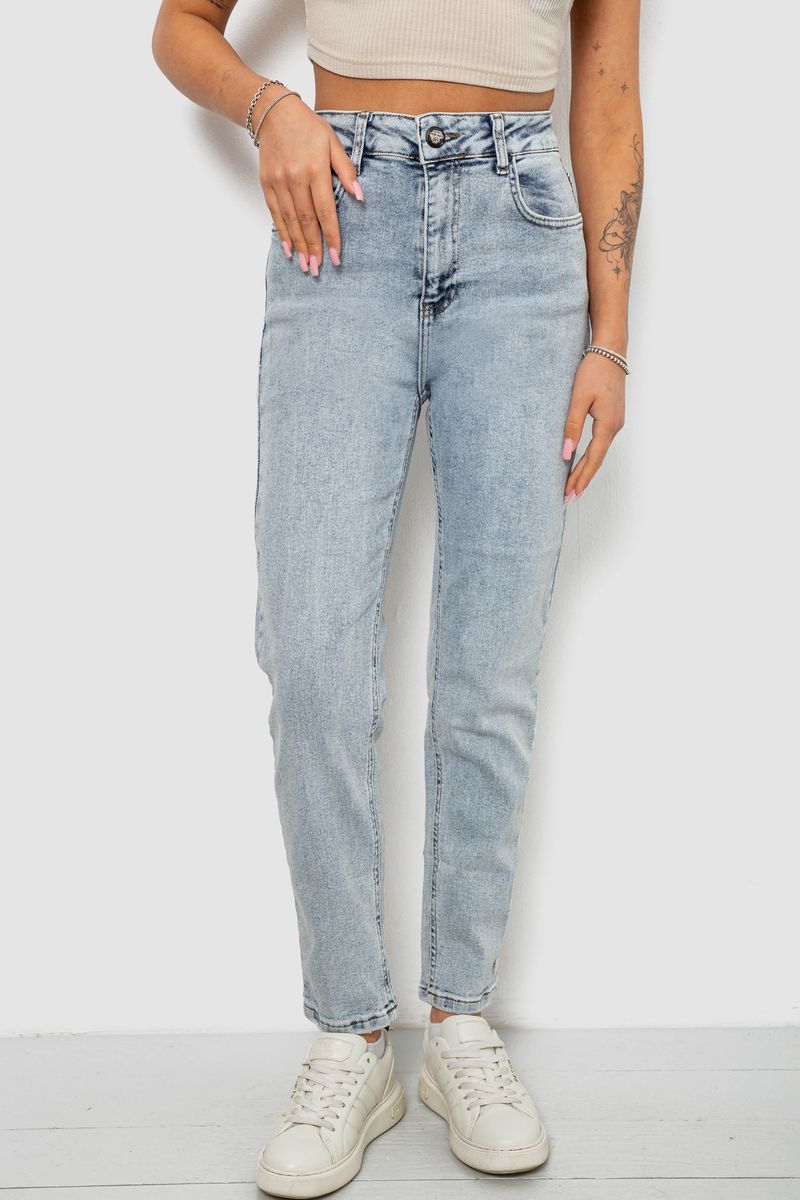 Джинсы женские однотонные Battal Mom