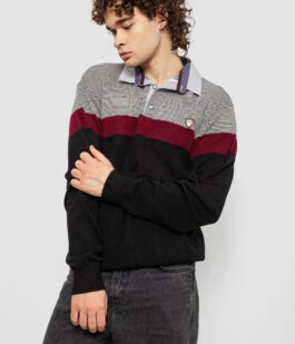 Свитер-обманка мужской, цвет черный, 161R913