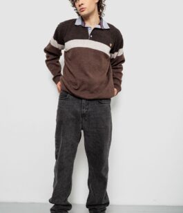 Свитер-обманка мужской, цвет коричневый, 161R913