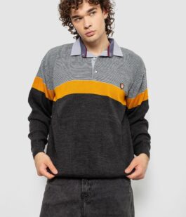 Свитер-обманка мужской, цвет серый, 161R913