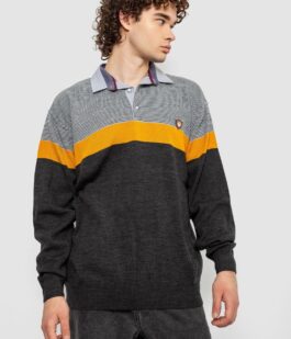 Свитер-обманка мужской, цвет серый, 161R913