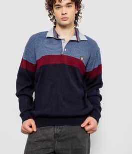 Свитер-обманка мужской, цвет темно-синий, 161R913