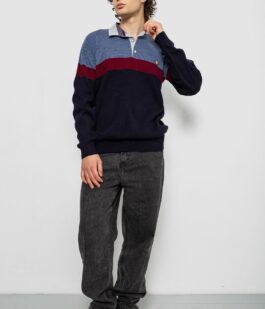 Свитер-обманка мужской, цвет темно-синий, 161R913