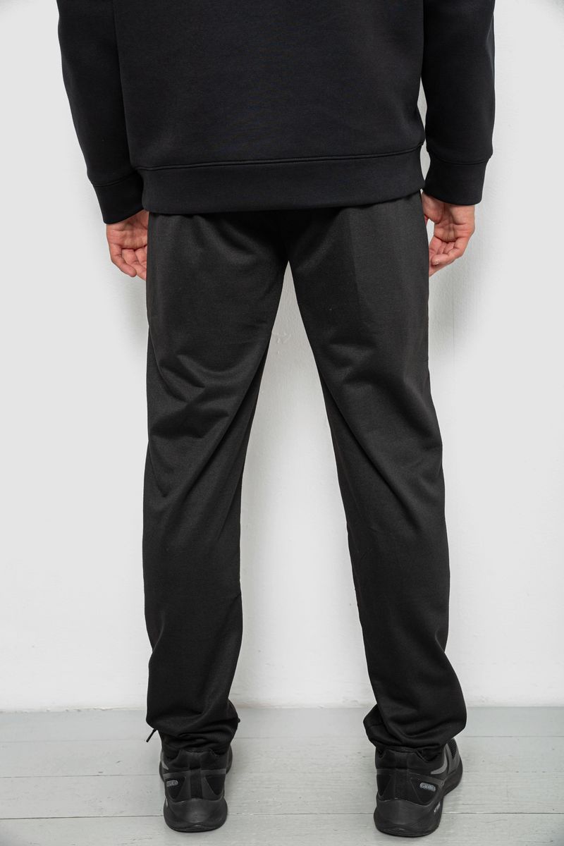 Спортивные штаны мужские однотонные, цвет черный, 244RY-406 — изображение 4