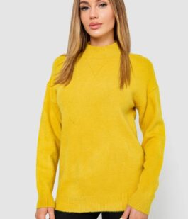 Свитер женский шерстяной, цвет горчичный, 244R0390