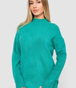 Свитер женский шерстяной, цвет зеленый, 244R0390