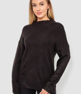 Свитер женский шерстяной, цвет черный, 244R0390