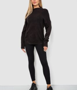 Свитер женский шерстяной, цвет черный, 244R0390