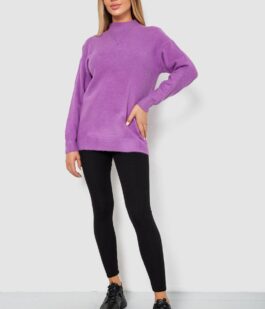 Свитер женский шерстяной, цвет сиреневый, 244R0390