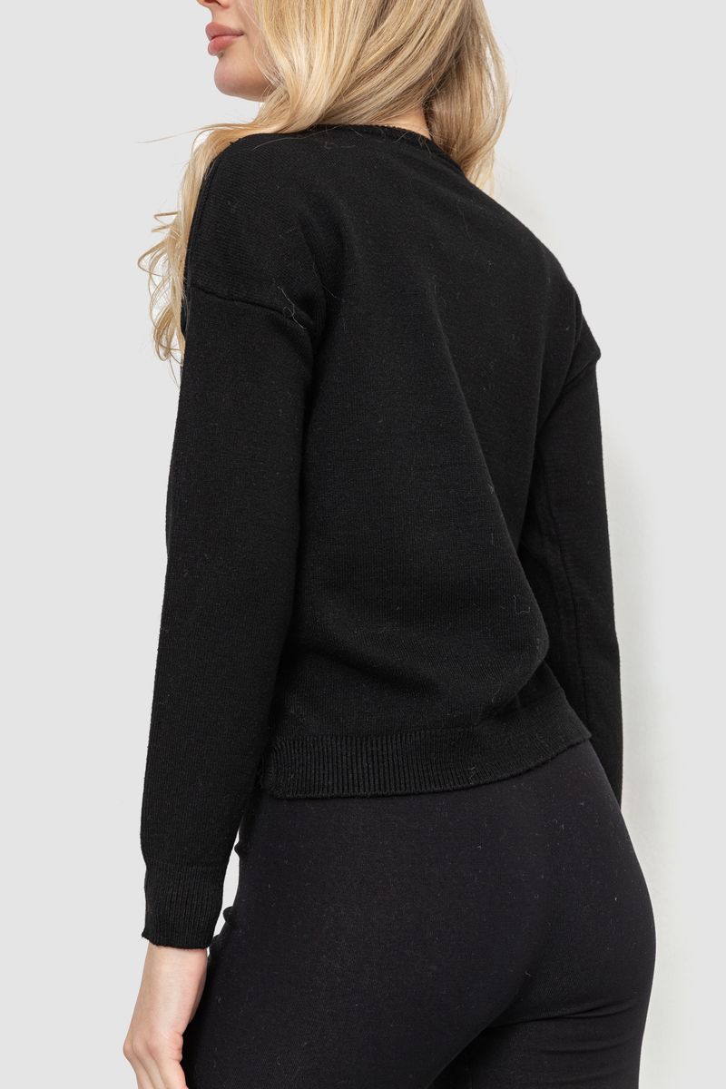 Свитер женский, цвет черный, 244R2027 — изображение 4
