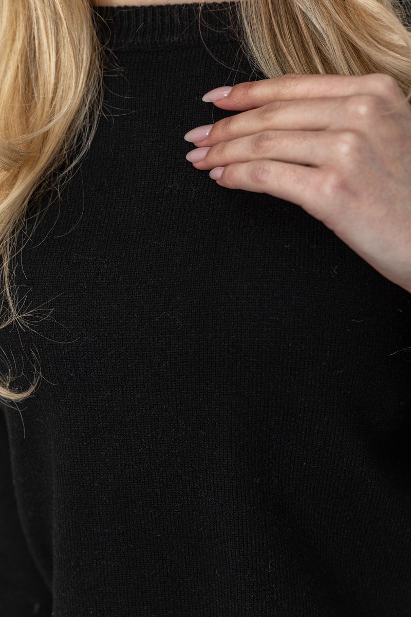 Свитер женский, цвет черный, 244R2027 — изображение 5