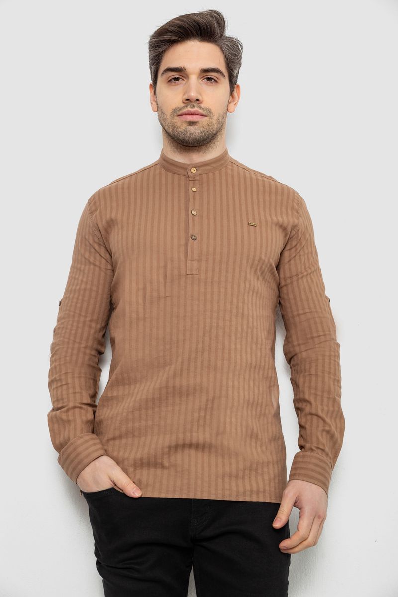 Рубашка мужская однотонная с принтом