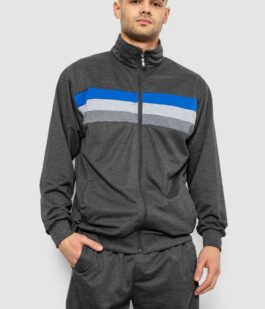 Спортивный костюм мужской двухнитка, цвет темно-серый, 244RY-951