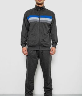 Спортивный костюм мужской двухнитка, цвет темно-серый, 244RY-951