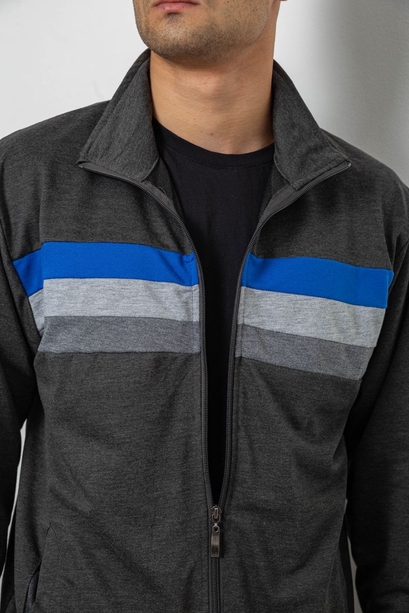 Спортивный костюм мужской двухнитка, цвет темно-серый, 244RY-951 — изображение 5