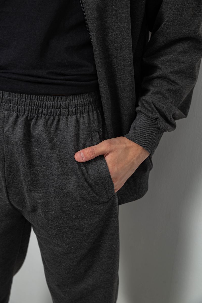 Спортивный костюм мужской двухнитка, цвет темно-серый, 244RY-951 — изображение 6