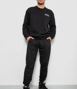 Спортивные штаны мужские однотонные, цвет черный, 244R41736