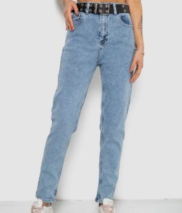 Джинсы женские MOM стрейч, цвет голубой, 244R00266