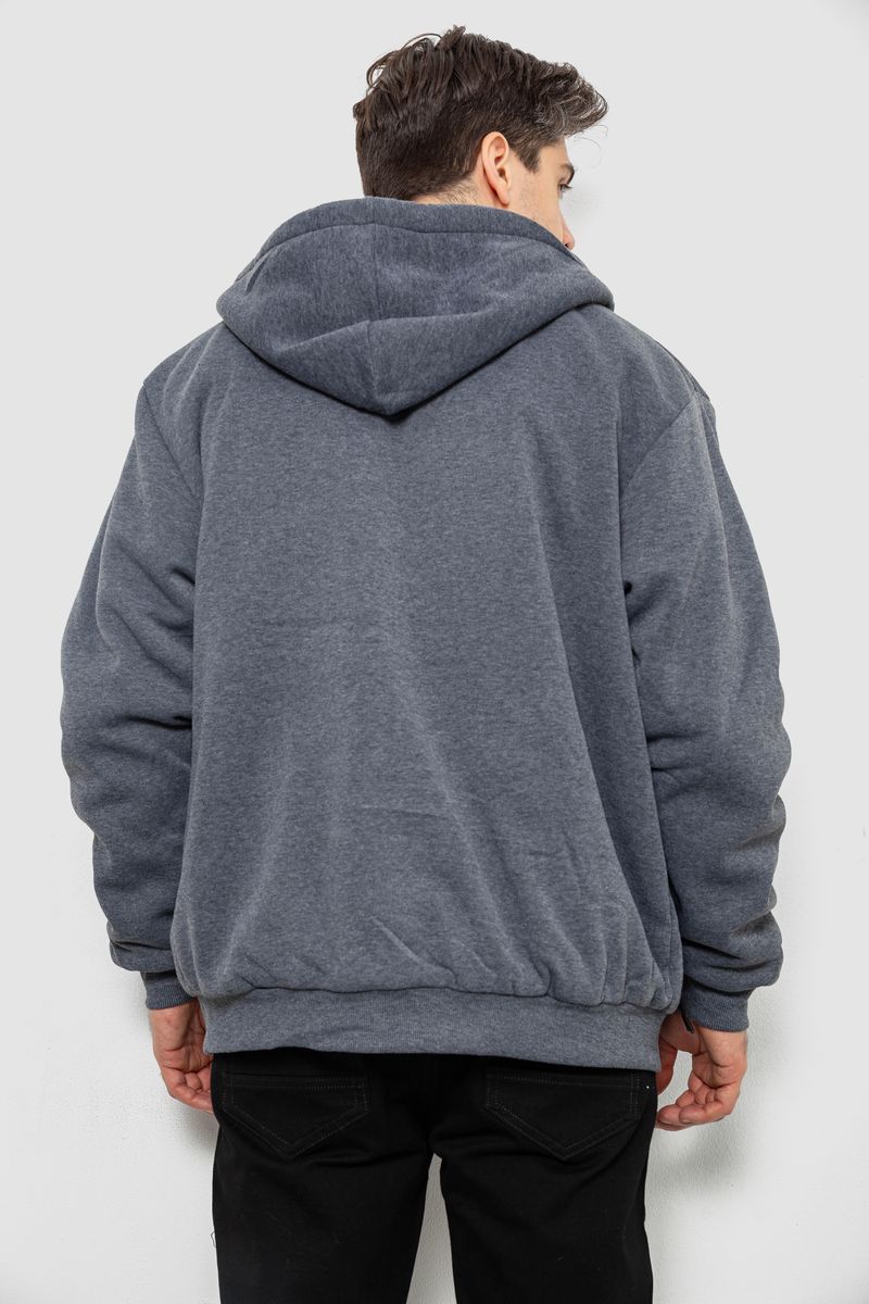 Кофта мужская на молнии, цвет серый, 244R2652 — изображение 5