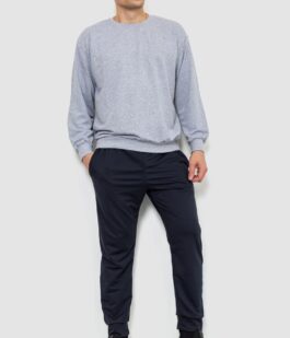 Спортивные штаны мужские двухнитка, цвет темно-синий, 241R8005