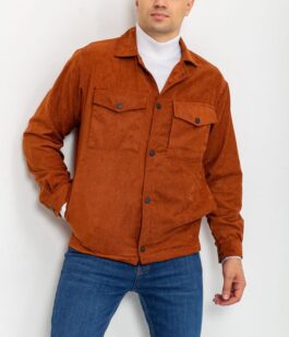 Ветровка  мужская на кнопках, цвет коричневый, 131R3022-1