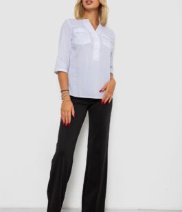 Блуза однотонная, цвет белый, 230RP-96-1