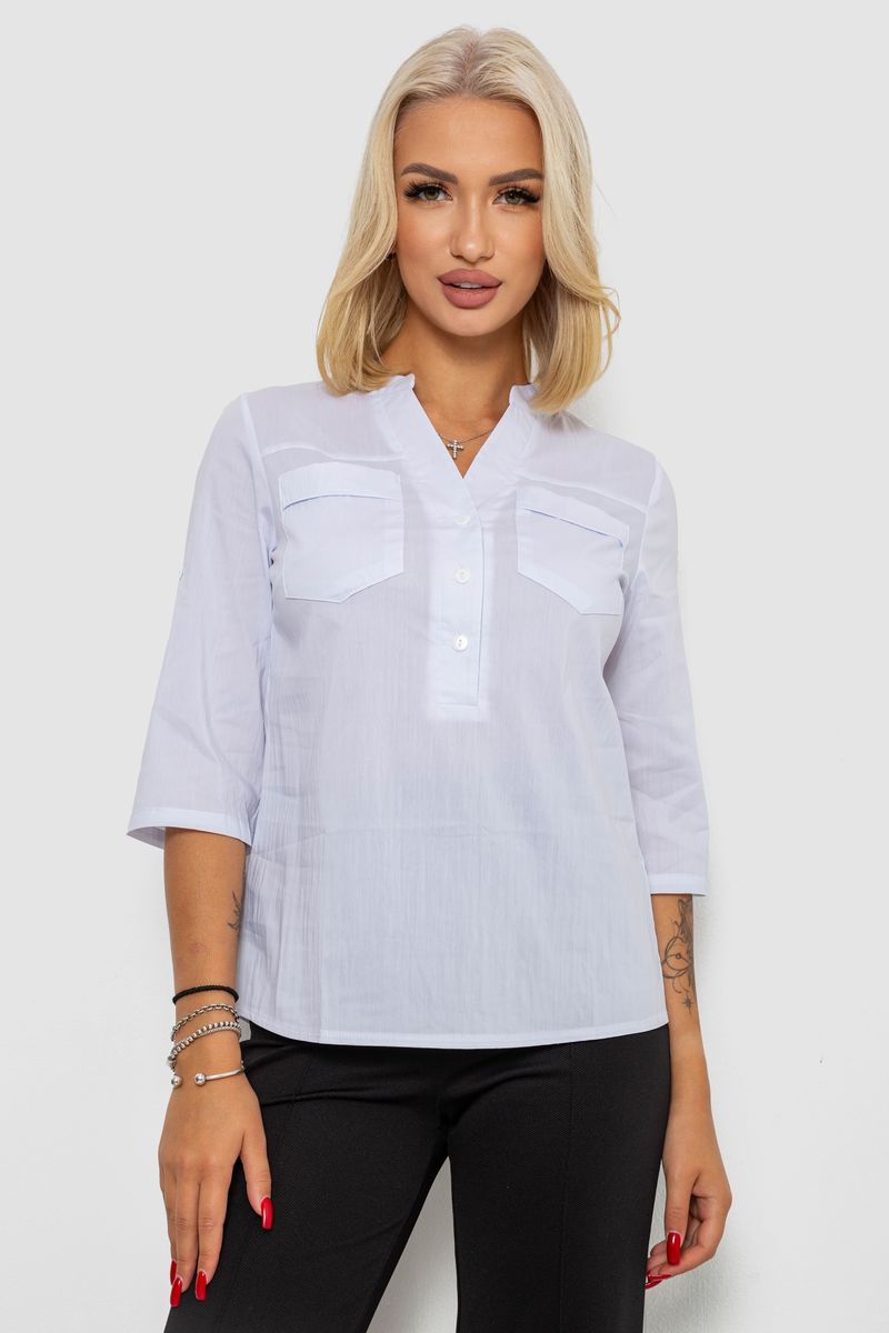 Блуза однотонная