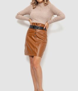 Водолазка женская в рубчик, цвет бежевый, 204R044