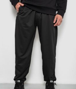 Спортивные штаны мужские однотонные, цвет черный, 244RY-428