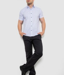 Рубашка мужская с принтом, цвет белый, 214R7330