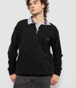 Свитер-обманка мужской, цвет черный, 161R924