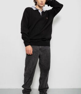 Свитер-обманка мужской, цвет черный, 161R924