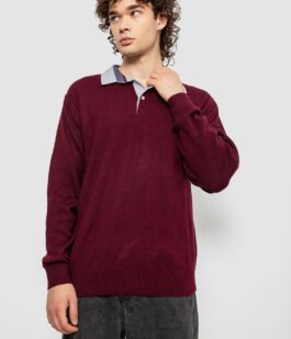 Свитер-обманка мужской, цвет бордовый, 161R924