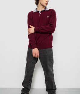 Свитер-обманка мужской, цвет бордовый, 161R924