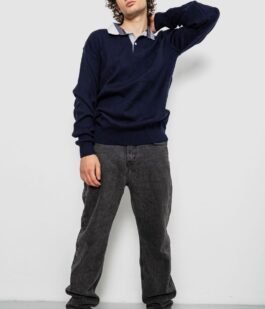 Свитер-обманка мужской, цвет темно-синий, 161R924