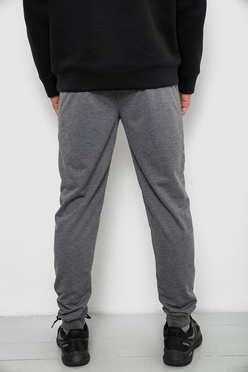 Спортивные штаны мужские однотонные, цвет светло-серый, 244R41608 — изображение 4