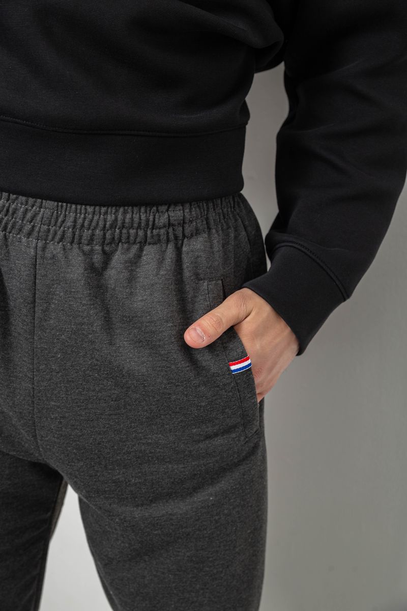 Спортивные штаны мужские однотонные, цвет серый, 244R41608 — изображение 5