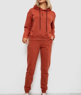 Спортивный костюм женский двухнитка, цвет терракотовый, 214R1419-001