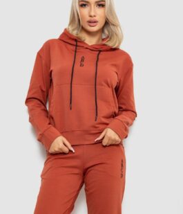 Спортивный костюм женский двухнитка, цвет терракотовый, 214R1419-001