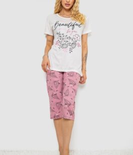 Пижама женская с принтом, цвет молочный, 243R10311