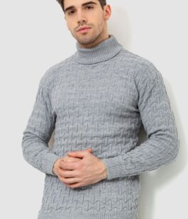 Гольф-свитер мужской, цвет светло-серый, 161R619